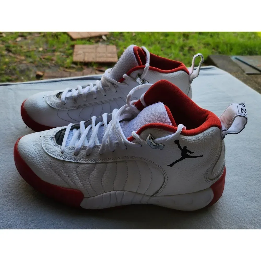 Air Jordan Jumpman Pro White & Red Basketball Shoes Size US 8.5 Athletic Sneaker - Picture 4 of 14
